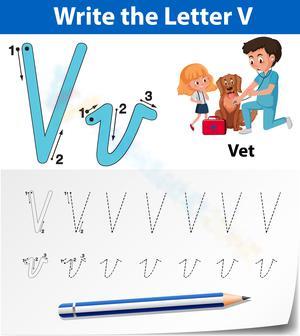Letter V is for Vet Worksheet