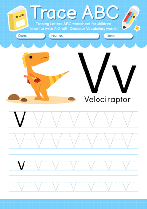 Letter V Tracing Worksheet | Essential Preschool Printable