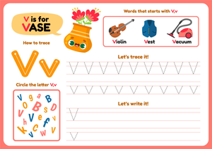 How to Trace: Practice Letter VV