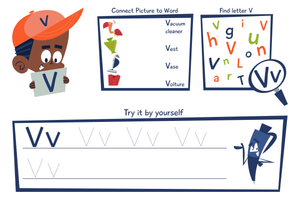 Find, Trace & Write: Letter VV Skills