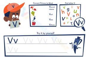 Find, Trace & Write: Letter VV Skills
