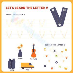 Let's Learn the Letter V: Kids Activity
