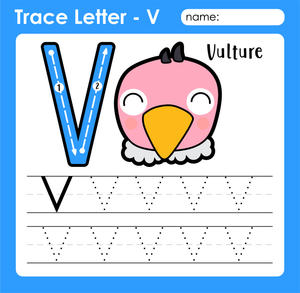 Trace Letter V Worksheet