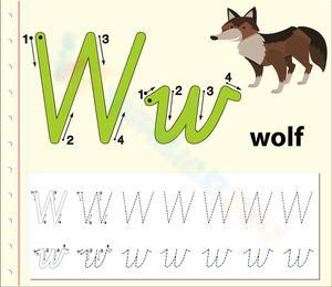 W is for Wolf Worksheet