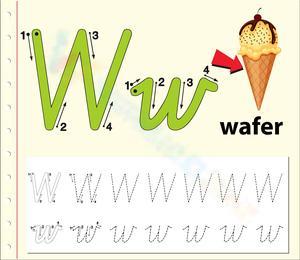 W is for Wafer! Yummy Letter Tracing