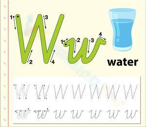 Learn to Write W for Water
