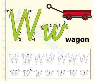 W is for Wagon Worksheet