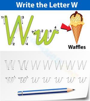 W is for Waffles! Sweet Letter Tracing