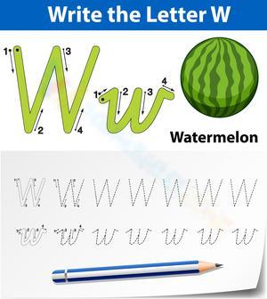 W is for Watermelon! Juicy Letter Tracing