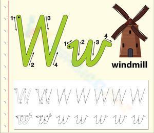 Write the Letter W: W is for Windmill