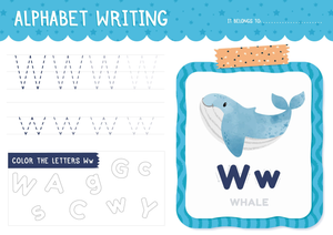 Letter W Tracing Worksheet | Whale Alphabet Practice