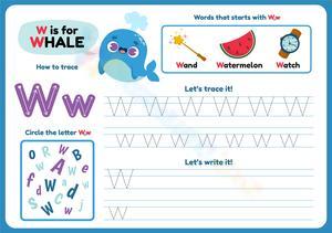 How to Trace Letter W