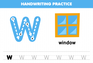 Handwriting Practice: Letter W