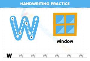 Handwriting Practice: Letter W