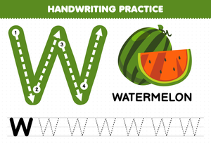Letter W Tracing Worksheet | Essential Preschool English