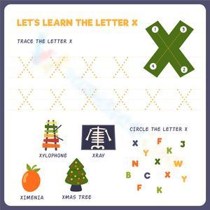 Learn the Letter X Worksheet