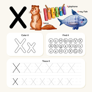 Printable Letter X Tracing Worksheet | Grade K