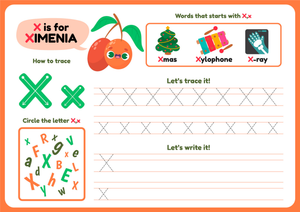 How to Trace Letter X Worksheet