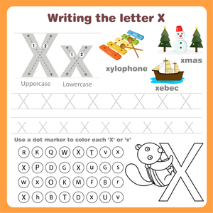 Writing the Letter X Worksheet