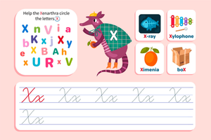 Cursive Letter X Printable Worksheet | Grade 1 Ready