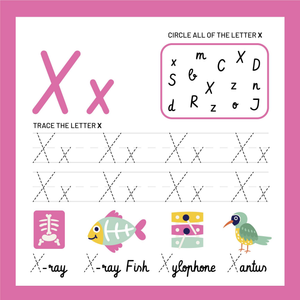 Circle and Trace Cursive X
