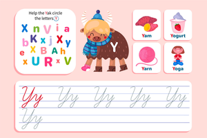 Write Cursive Letter Y Worksheet