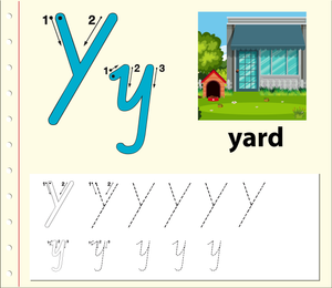 Printable Cursive Letter Y Tracing | Grade 1 English