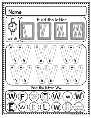 Handwriting Practice: Mastering Letter W
