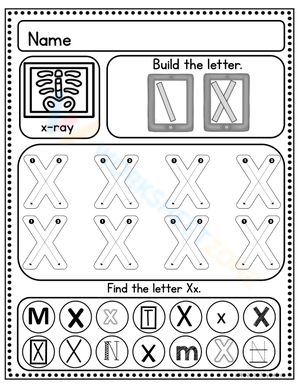 Handwriting: Letter X Practice