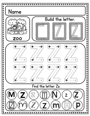 Handwriting: Letter Z Practice