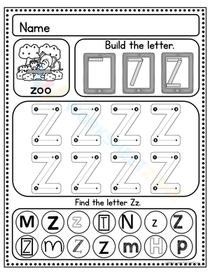 Handwriting: Letter Z Practice