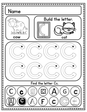 Handwriting: Letter C Practice