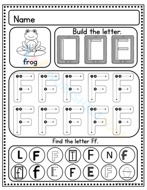 Free Printable Handwriting Without - Handwritingwithouttears Letter F W300 H388 Thumbnail 
