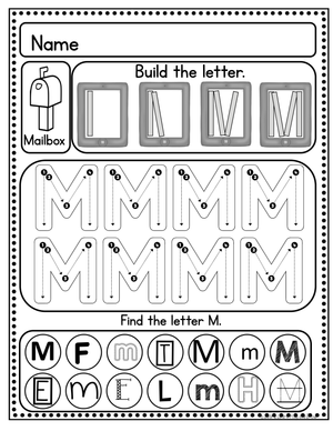 Handwriting Practice: Letter M Worksheet