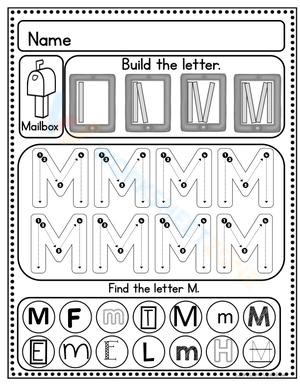 Handwriting Practice: Letter M Worksheet