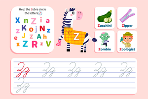 Printable Cursive Letter Z Worksheet | Grade 1-2