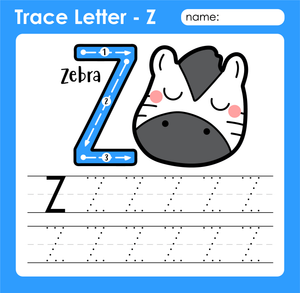 Trace Uppercase Letter Z
