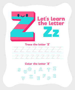 Learn the Letter ZZ Worksheet