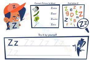 Tracing & Letter Z Activities: Free Worksheet