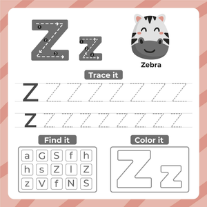 Trace Letter Z Worksheet