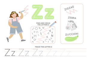 Circle and Trace Letter Z