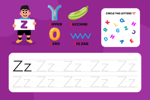 Letter Z Tracing Worksheet | Essential Grade K-1 English