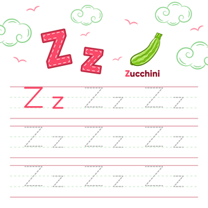 Letter Z Tracing Worksheet: Handwriting Practice for Kids