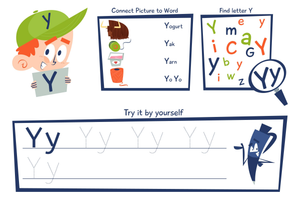 Letter Y Handwriting Practice | Essential Grade 1 Worksheet