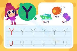 Letter Y Tracing: Practice Handwriting Skills