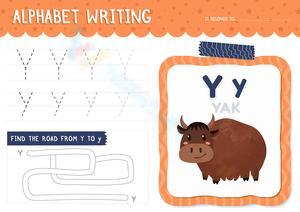 Alphabet Writing Letter Y for Kids 