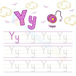 Preschool Worksheet for Tracing Letter Y