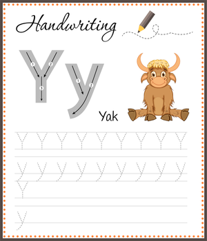 Letter Y Tracing Worksheet | Printable Kindergarten ELA