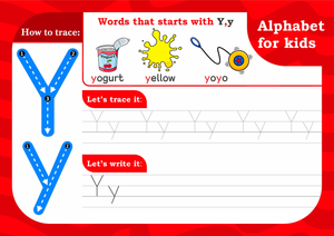 Letter Yy Tracing Worksheet | Printable Grade K-1 Ready