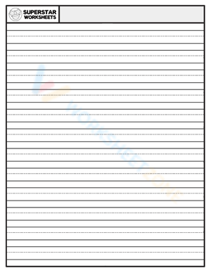 Blank Handwriting Practice Paper for Kids